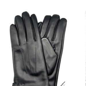 Quinn Leren Handschoenen Heren zwart