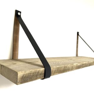 Leren Plankdrager Donkergrijs