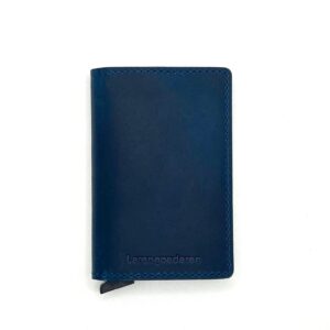 Leroy leren pasjeshouder RFID donkerblauw 2.0