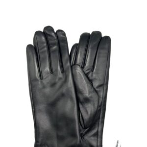 Paula Leren Handschoenen dames zwart